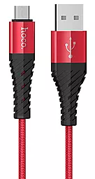 Кабель Hoco X38 Cool USB-A - micro USB 12w 2.4a 1м cable Red - фото Кабель Hoco X38 Cool USB-A - micro USB 12w 2.4a 1м cable Red