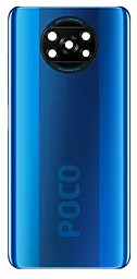 Задняя крышка корпуса Xiaomi Poco X3 со стеклом камеры Original Cobalt Blue