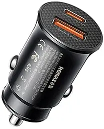 Автомобильное зарядное устройство Remax RCC358 Siya Series 30w PD USB-C/USB-A ports car charger black - фото Автомобильное зарядное устройство Remax RCC358 Siya Series 30w PD USB-C/USB-A ports car charger black