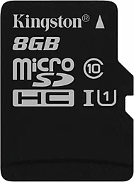 Карта памяти Kingston microSDHC 8GB Class 10 UHS-I U1 (SDC10G2/8GBSP)