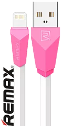 Кабель Remax Alien USB-A - Lightning 12w 2.4a 1м cable Pink/White (RC-30i) - фото Кабель Remax Alien USB-A - Lightning 12w 2.4a 1м cable Pink/White (RC-30i)