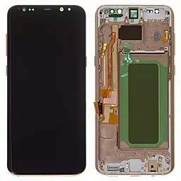 Дисплей Samsung Galaxy S8 Plus G955 з тачскріном і рамкою, оригінал, Gold