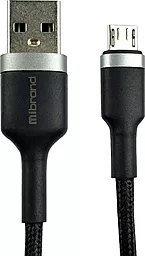 USB Кабель Mibrand Metal Braided MI-71 12W 2.4A Micro USB Cable Black