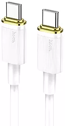 Кабель Hoco U109 USB Type-C - Type-C 100w 5a 1.2м PD cable White - фото Кабель Hoco U109 USB Type-C - Type-C 100w 5a 1.2м PD cable White