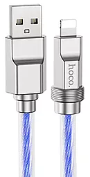 USB Кабель Hoco Solid silicone U113 12W 2.4A Lightning сable blue