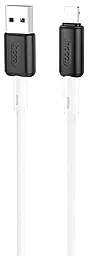 Кабель Hoco X48 Soft Silicone USB-A - Lightning 12w 2.4a 1м cable White - фото Кабель Hoco X48 Soft Silicone USB-A - Lightning 12w 2.4a 1м cable White