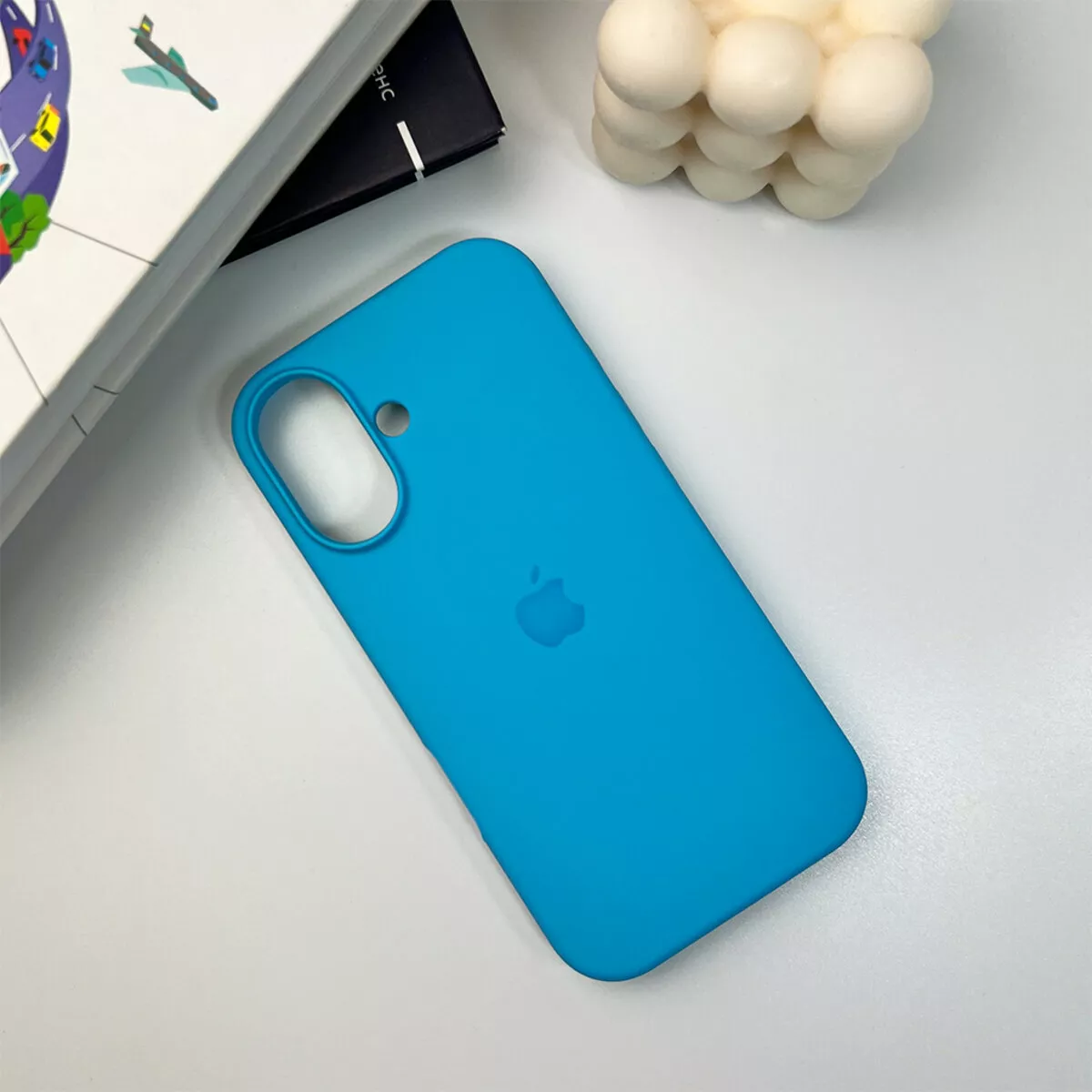 Чохол Silicone Case Full для Apple iPhone 16 Surf Blue - фото 6