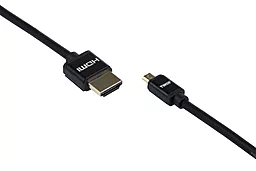 Видеокабель 2E Ultra Slim HDMI 1.4 (AM/microAM) High Speed, Alumium, black 2m - миниатюра 2