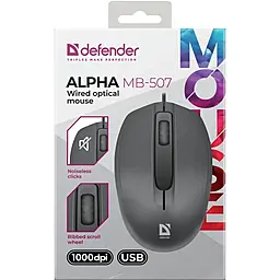 Компьютерная мышка Defender Alpha MB-507 USB Black (52507) - миниатюра 4 Компьютерная мышка Defender Alpha MB-507 USB Black (52507) - миниатюра 4
