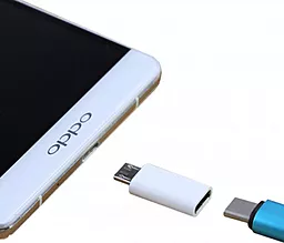 Адаптер-перехідник Lapara M-F micro USB -> USB Type-C White (LA-MaleMicroUSB-TypeC-Female white) - мініатюра 3