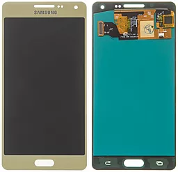 Дисплей Samsung Galaxy A5 A500 2015 з тачскріном, (OLED), Gold