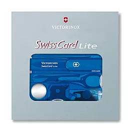 Мультитул Victorinox Swisscard Lite (0.7322.T2) Синий полупрозрачный - миниатюра 3