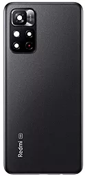 Задняя крышка корпуса Xiaomi Redmi Note 11T 5G / Redmi Note 11S 5G со стеклом камеры Matte Black