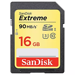 Карта пам'яті SanDisk SDHC 16GB Extreme Class 10 UHS-I U3 (SDSDXNE-016G-GNCIN) - фото Карта пам'яті SanDisk SDHC 16GB Extreme Class 10 UHS-I U3 (SDSDXNE-016G-GNCIN)