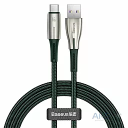 Кабель USB Baseus Water Drop-Shaped Lamp 66w 6a 2m USB Type-C cable green (CATSD-N06)