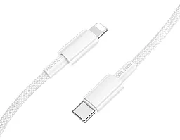 Кабель Borofone BX117 Source USB Type-C - Lightning 27w 3a 1м PD сable White - миниатюра 2