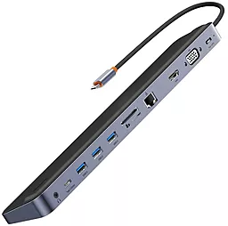 Мультипортовый USB Type-C хаб Baseus EliteJoy Gen2 11-in-1 black (WKSX030013)