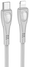 Кабель Borofone BX98 Superior USB Type-C - Lightning 27w 3a 1м PD сable Gray - фото Кабель Borofone BX98 Superior USB Type-C - Lightning 27w 3a 1м PD сable Gray