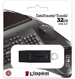 Флешка Kingston DataTraveler Exodia 32GB USB 3.2 Gen 1 (DTX/32GB) Black/White - мініатюра 6