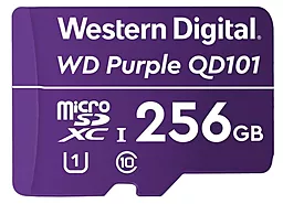 Карта памяти WD 256 GB microSDXC UHS-I Class 10 Purple QD101 (WDD256G1P0C)