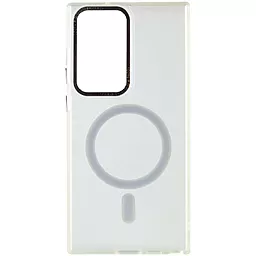Чехол Epik TPU Lyon frosted with MagSafe для Samsung Galaxy S23 Ultra White