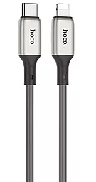 Кабель Hoco X66 Howdy USB Type-C - Lightning 20w 3a 1м PD сable Gray - фото Кабель Hoco X66 Howdy USB Type-C - Lightning 20w 3a 1м PD сable Gray