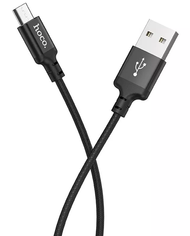 Кабель Hoco X14 Times Speed USB-A - micro USB 12w 2.4a 1м cable Black - фото 3