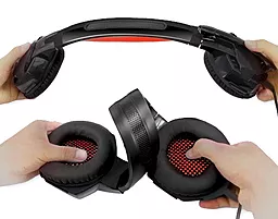 Навушники REAL-EL GDX-8000 Vibration Surround 7.1 BackLit Black/Red - мініатюра 4