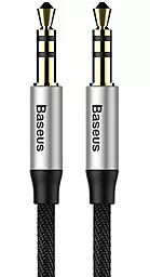 Аудіо кабель Baseus Yiven M30 AUX mini Jack 3.5mm M/M Cable 1 м black/silver (CAM30-BS1) - мініатюра 2
