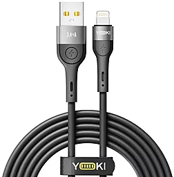 Кабель Yoki YK-EX11 EXTRA USB-A - Lightning 12w 2.4a 2м cable Black - фото Кабель Yoki YK-EX11 EXTRA USB-A - Lightning 12w 2.4a 2м cable Black