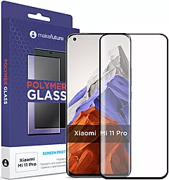 Защитное стекло MAKE Polymer Glass Xiaomi Mi 11 Pro Black (MGPXM11P)