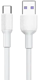 Кабель Aspor A082 Silicone USB-A - Type-C 25w 5a 1м cable white - фото Кабель Aspor A082 Silicone USB-A - Type-C 25w 5a 1м cable white