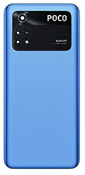 Задняя крышка корпуса Xiaomi Poco M4 Pro 4G со стеклом камеры Cool Blue - фото Задняя крышка корпуса Xiaomi Poco M4 Pro 4G со стеклом камеры Cool Blue