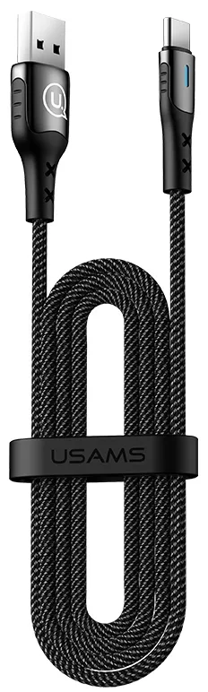 Кабель Usams US-SJ320 U27 USB-A - Type-C 25w 5a 2м cable Black - фото 2