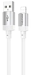 Кабель Borofone BX108 Start USB-A - Lightning 12w 2.4a 1м cable White - фото Кабель Borofone BX108 Start USB-A - Lightning 12w 2.4a 1м cable White