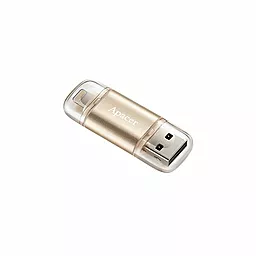 Флешка Apacer AH190 Dual Lightning 128GB USB 3.1 Gold (AP128GAH190C-1) - фото Флешка Apacer AH190 Dual Lightning 128GB USB 3.1 Gold (AP128GAH190C-1)