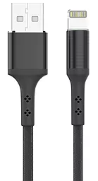 USB Кабель Jellico LED Lightning 3A Black (KDS-70)