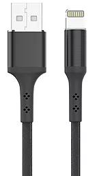 Кабель Jellico LED USB-A - Lightning 12w 3.1a 1.2м cable Black (KDS-70) - фото Кабель Jellico LED USB-A - Lightning 12w 3.1a 1.2м cable Black (KDS-70)