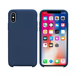 Чехол Intaleo Velvet Apple iPhone X Blue (1283126486968)