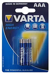 Батарейки Varta AAA (LR03) HIGH Energy 2шт (04903121412) - фото Батарейки Varta AAA (LR03) HIGH Energy 2шт (04903121412)