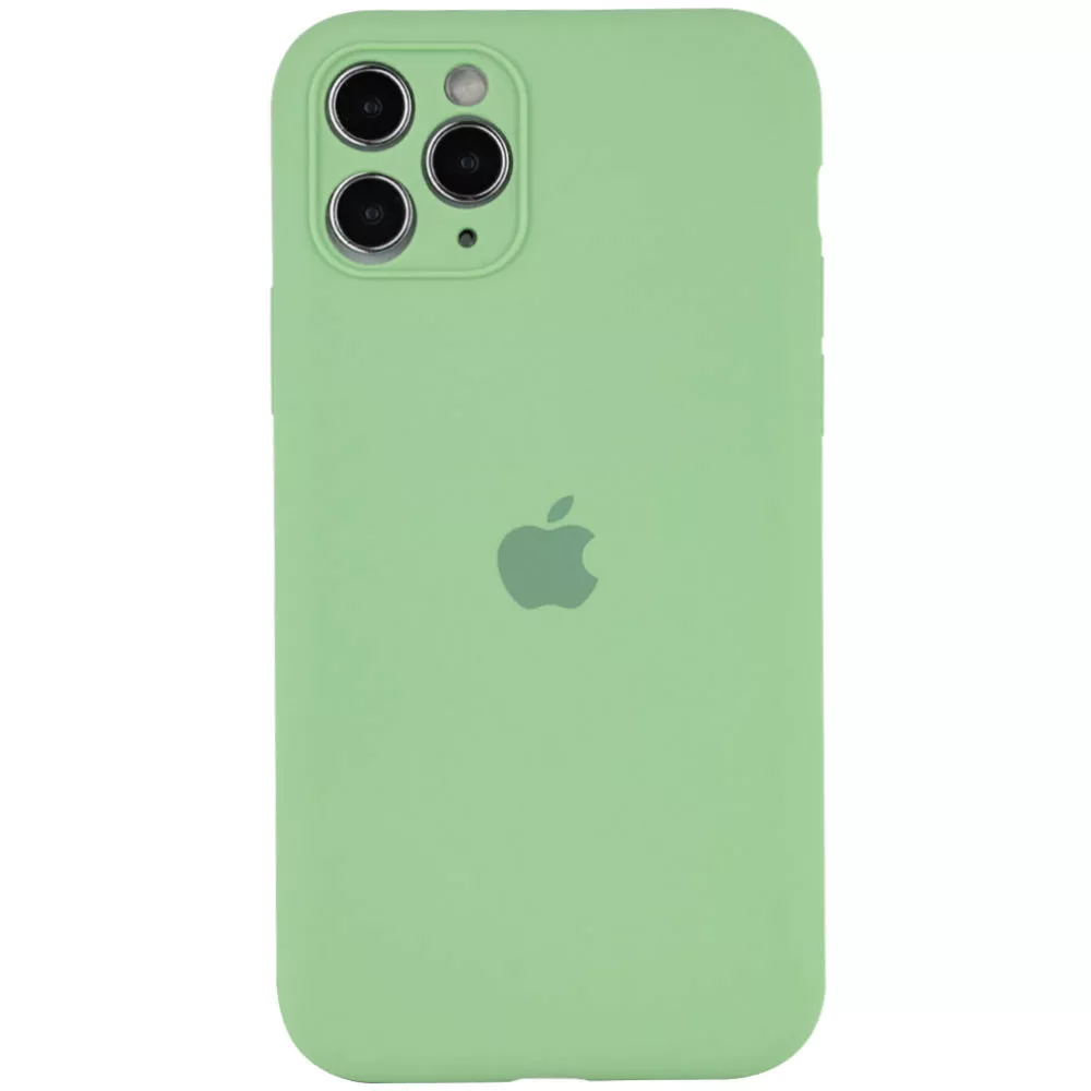 Чехол Silicone Case Full Camera для Apple iPhone 12 Pro Max Mint - фото 1