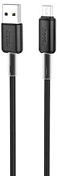 Кабель Hoco X48 Soft Silicone USB-A - micro USB 12w 2.4a 1м cable Black - фото Кабель Hoco X48 Soft Silicone USB-A - micro USB 12w 2.4a 1м cable Black