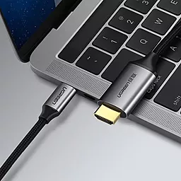 Видеокабель Ugreen MM142 USB Type-C - HDMI v2.0 4k 60hz 1.5m black/gray (50570) - миниатюра 5