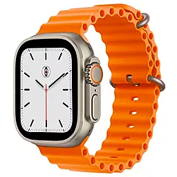 Сменный ремешок для умных часов Apple Ocean Band Design 42/44/45/49 mm Orange