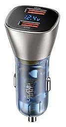 Автомобильное зарядное устройство Usams C29 45w PD 2xUSB-A ports car charger light gold (US-CC154) - фото Автомобильное зарядное устройство Usams C29 45w PD 2xUSB-A ports car charger light gold (US-CC154)