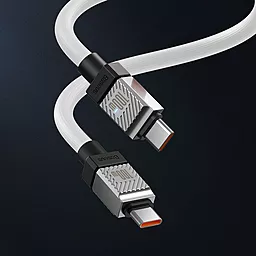 Кабель USB PD Baseus CoolPlay Series 100W 2M USB Type-C - Type-C white (CAKW000302) - мініатюра 6