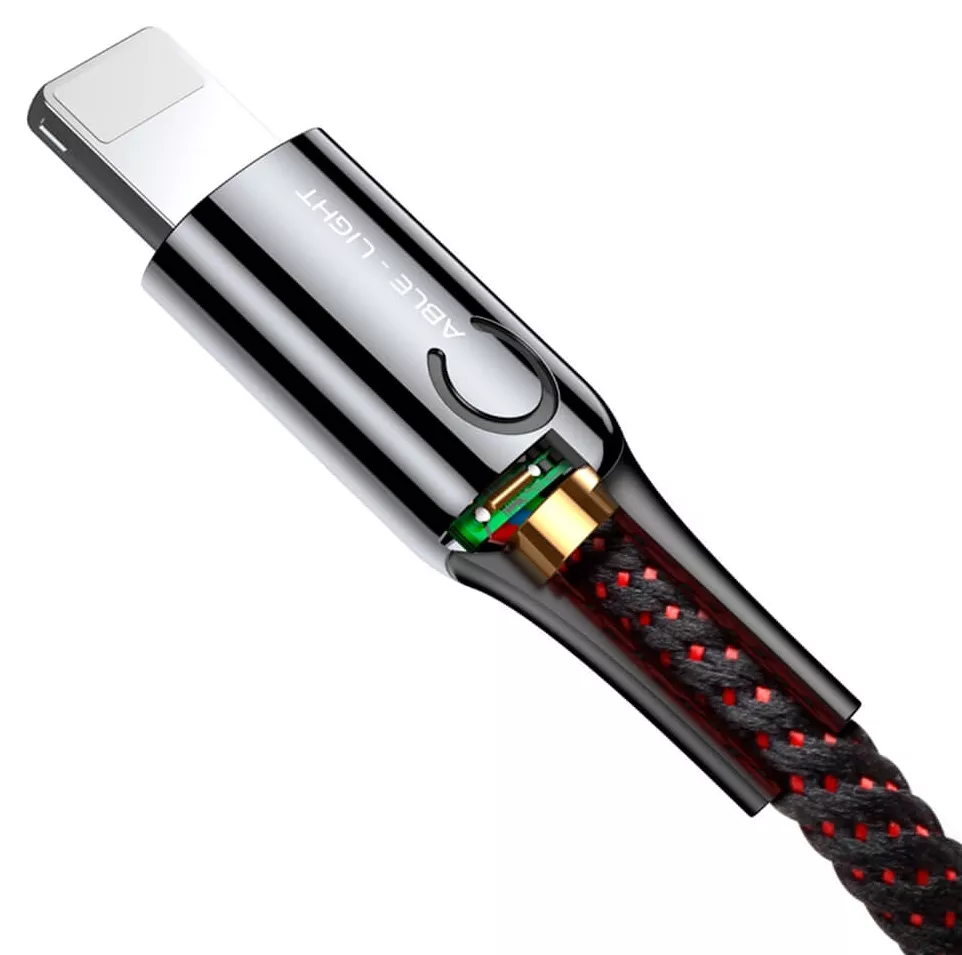 Кабель Baseus Intelligent Power-Off USB-A - Lightning 12w 2.4a 1м cable Black (CALCD-01) - фото 3