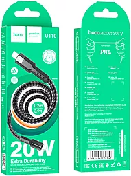 Кабель Hoco U110 USB Type-C - Lightning 20w 3a 1.2м PD сable Black - миниатюра 5 Кабель Hoco U110 USB Type-C - Lightning 20w 3a 1.2м PD сable Black - миниатюра 5