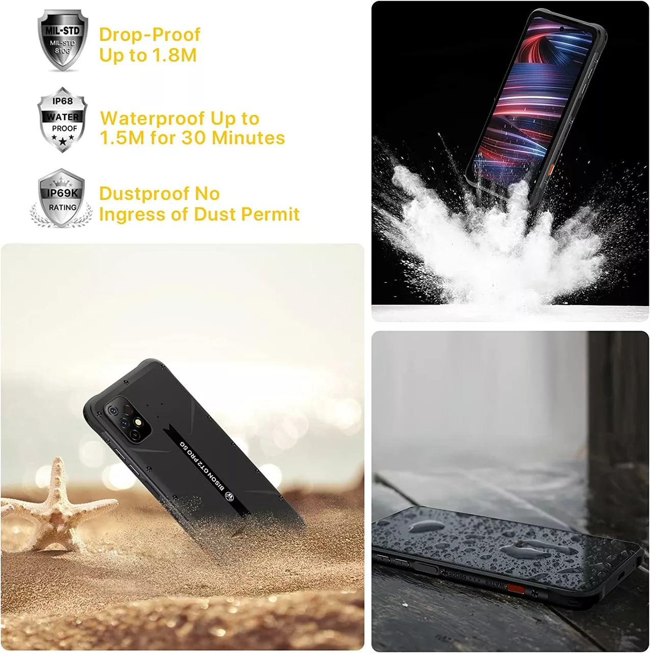 Смартфон Umidigi Bison GT2 Pro 5G 8/256GB Hack Black - фото 3