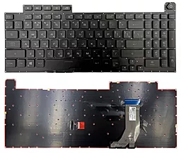 Клавиатура для ноутбука Asus ROG Strix Scar III G731GV G731GW без рамки Прямой Enter RGB PWR UKR Original (0KN1-911UA11) черная